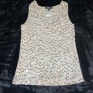 Kyra sparkling sequin Tank Top, sleeveless, size Small, NEW with Tags